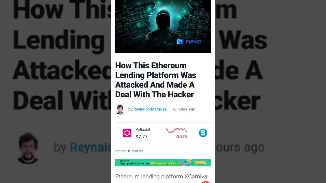 How This Ethereum Lending Platform Was Attacked And Made A Deal With The Hacker #cryptonews