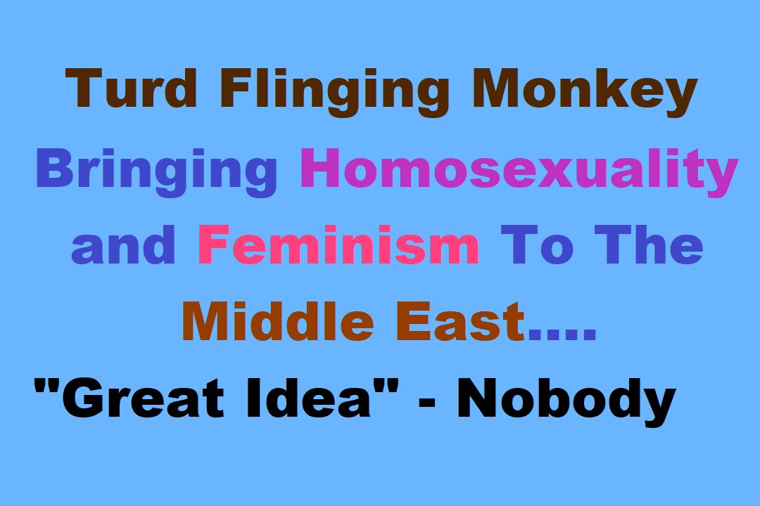 Turd Flinging Monkey discusses the United States spreading Feminism and Globo-Homo