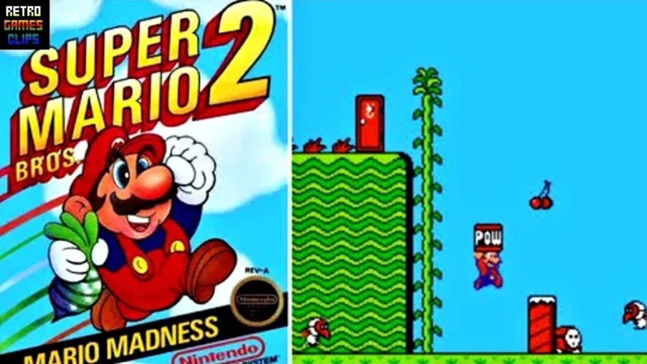 SUPER MARIO BROS 2 HD (NES). #retrogamesclips #gameplay #nes