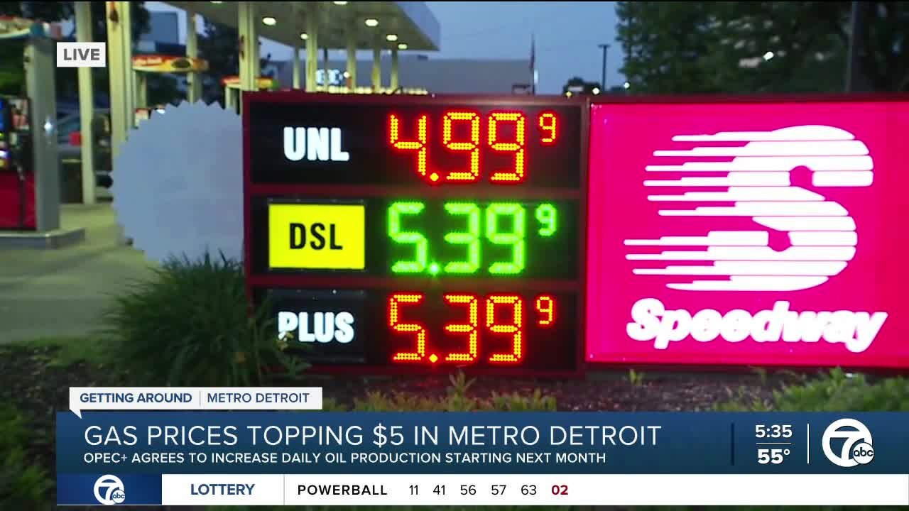 Gas topping $5 in Metro Detroit