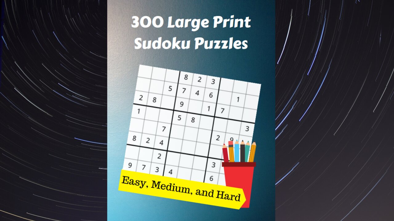 300 large print sudoku puzzles by De Graw Publishing