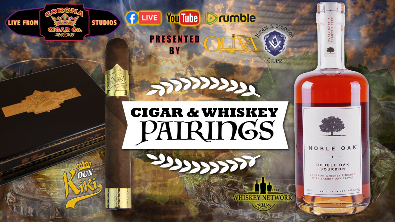 Cigar and Whiskey Pairing Featuring Don Kiki Gold and Noble Oak Double Oak Bourbon