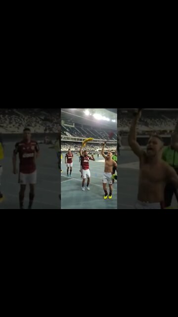 VIDAL FAZ A ALEGRIA DA TORCIDA/JOGA A CAMISA E VAI COMEMORAR