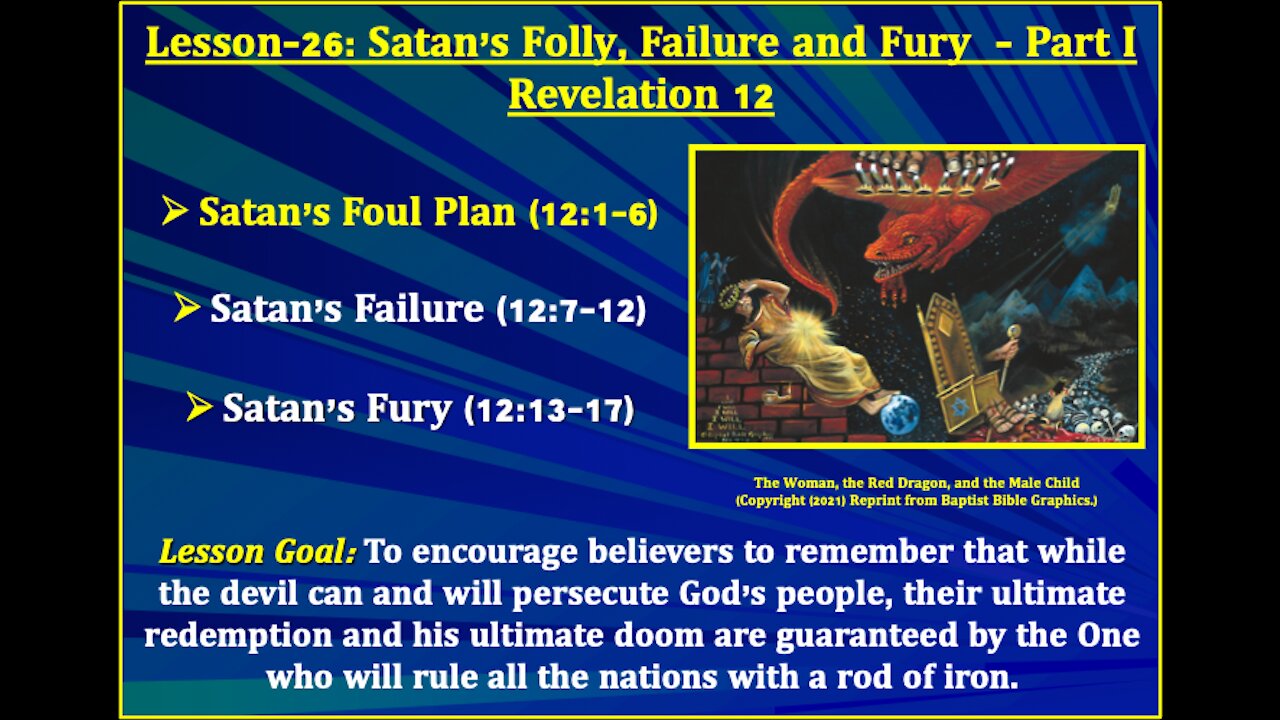 Revelation Lesson-26: Satan’s Folly, Failure, and Fury - Part I