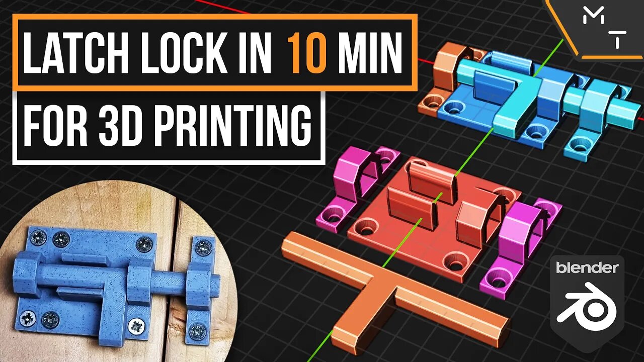 Model A Lock For 3D Printing In 10 Minutes Ep. 1 - Blender 3.0 / 2.93