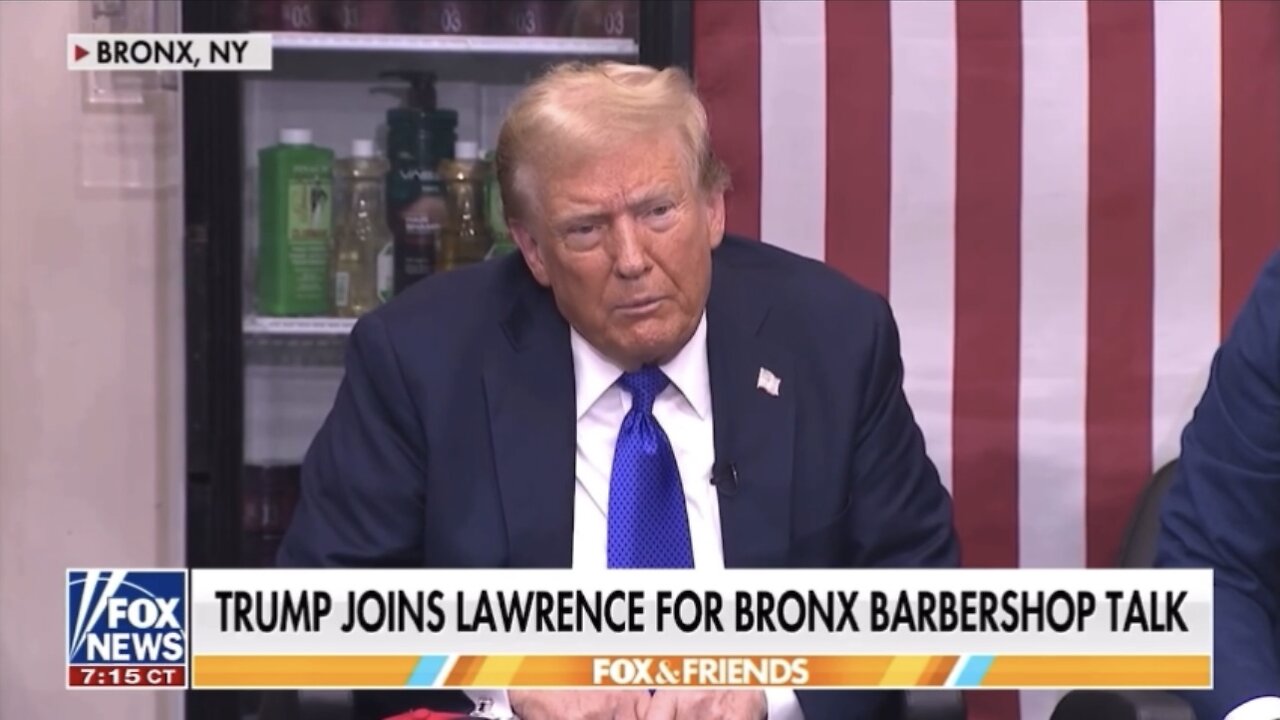 President Trump joins Lawrence Jones for Bronx Barbershop talk (October 18, 2024)