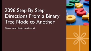 Leetcode 2096 Step By Step Directions From a Binary Tree Node to Another