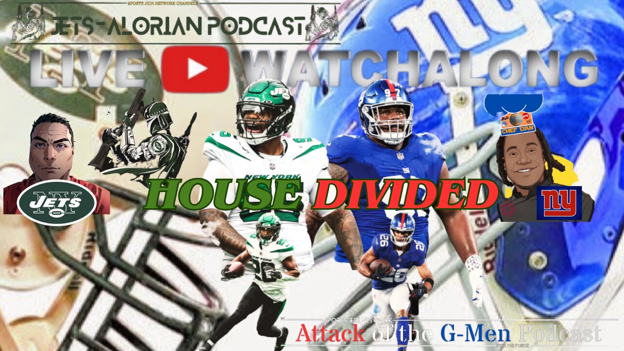 NFL, WATCH ALONG NY JETS VS NY GIANTS "MetLife Bowl" (NO FOOTAGE SHOWN) JETS-ALORIAN PODCAST