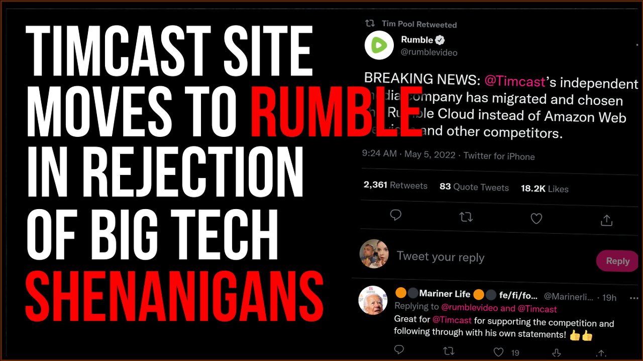 Timcast Join Forces With RUMBLE In Epic Refutation Of Big Tech's Payment Processes, Platforms