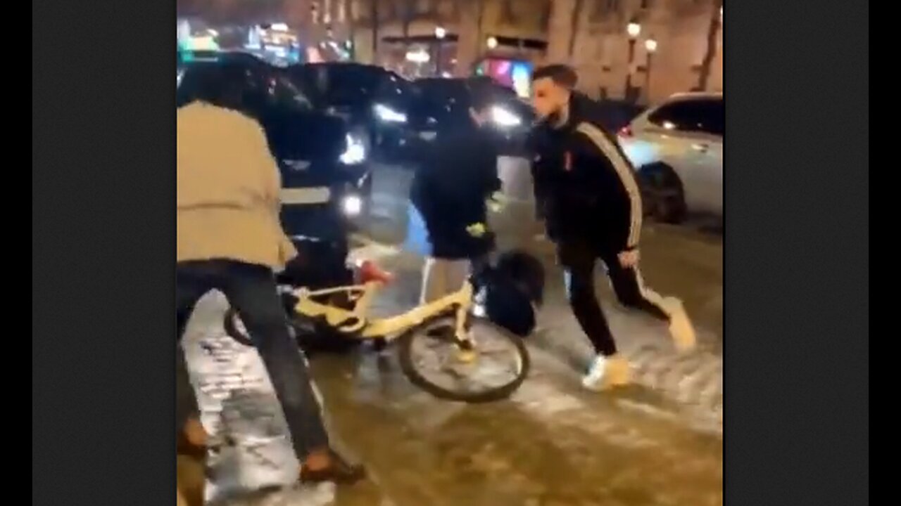 Invader attacks locals until he is stopped by a good man