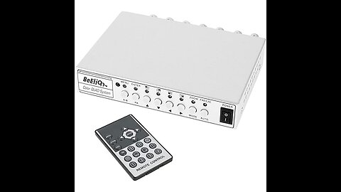 Toughsty 4Ch Mini Color Video Quad Splitter Multiplexer Processor Switcher for CCTV Security C...