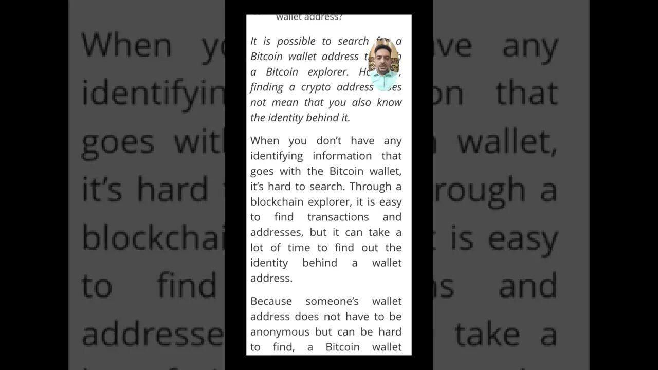 Can You Search For a Bitcoin Wallet Address? #cryptoshortsnews #bitcoin #crypto #viral #trending