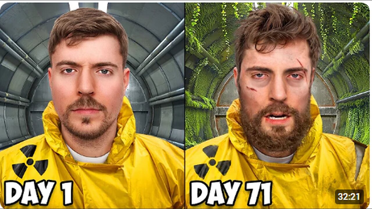 "Survive 100 Days in a Nuclear Bunker and Win $500,000! | MrBeast’s Insane Challenge"2