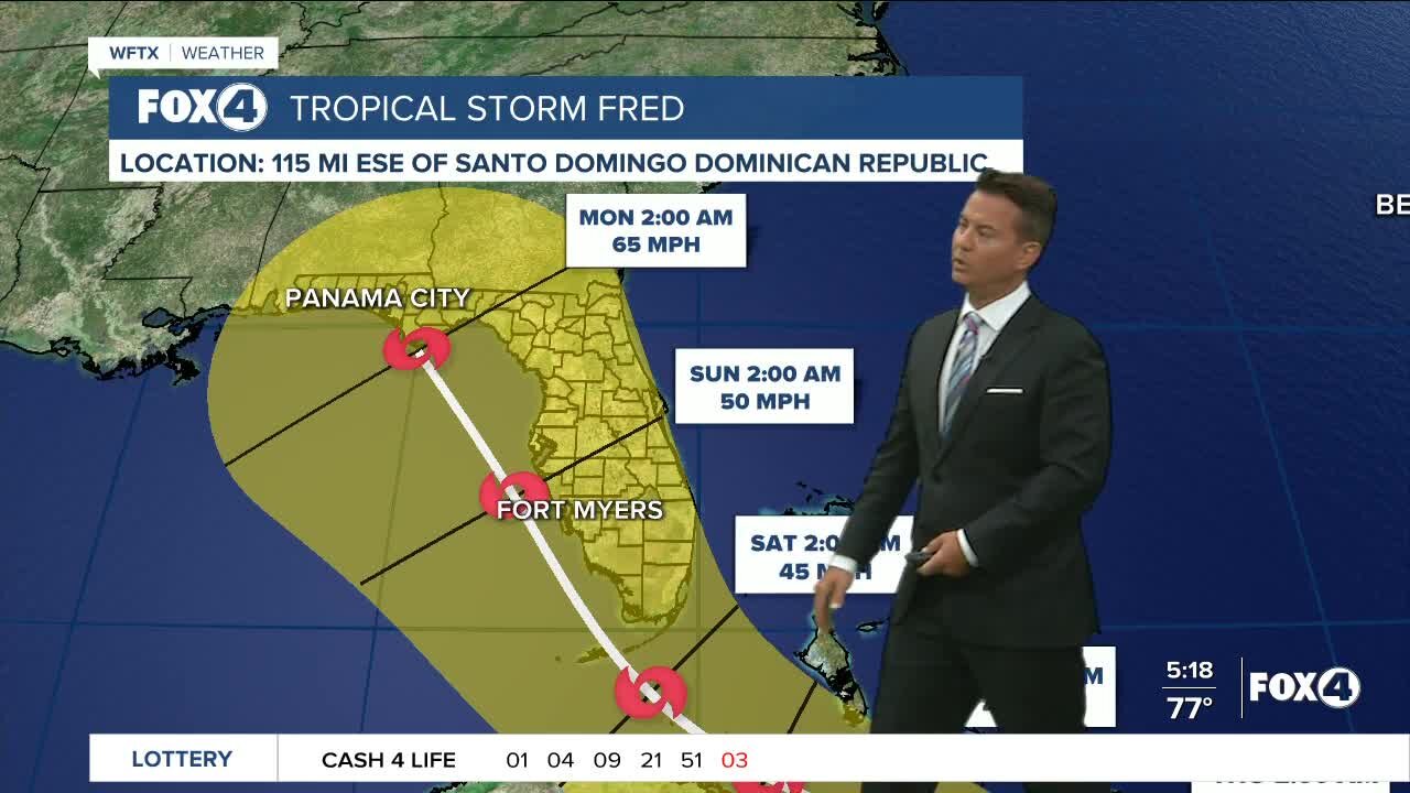 Tropical Storm Fred 5AM Advisory