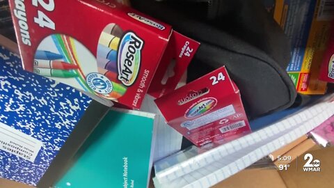 Anne Arundel County officers deliver school supplies to help families in need