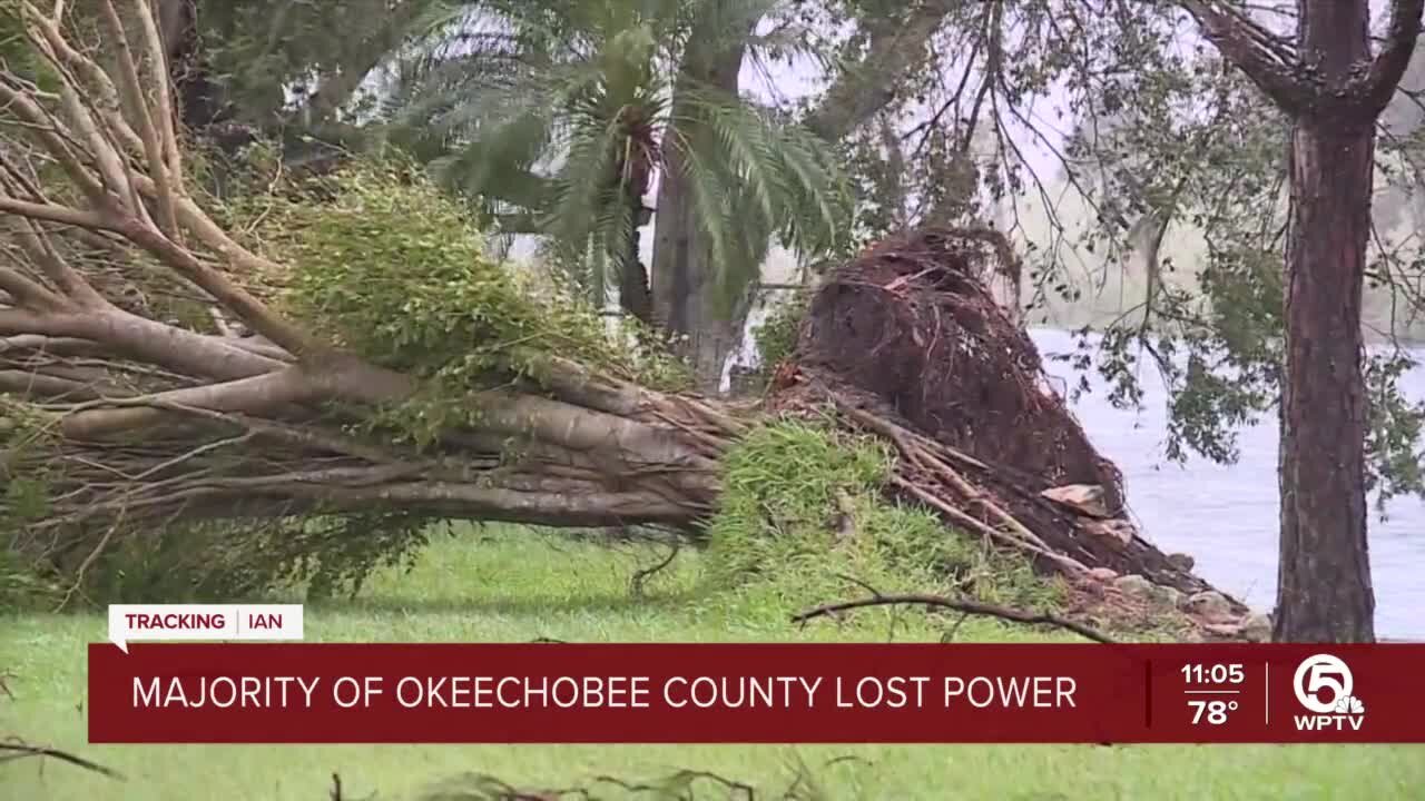 Hurricane Ian knocks out power to most of Okeechobee County