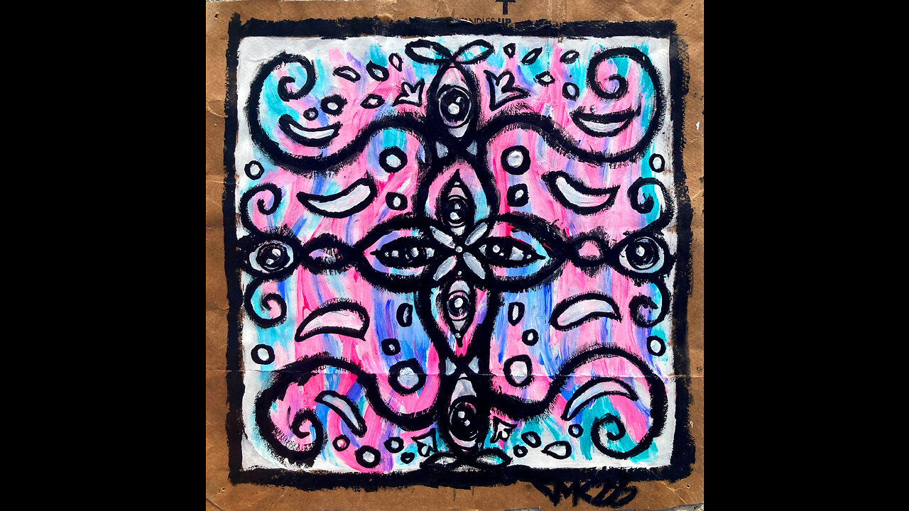 'Mandala Bag' Original Art Painting Timelapse 7-19-23