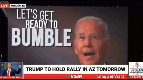 "BUMBLING BIDEN" Video Played at NV Trump Rally