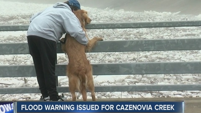 Flood warning issued for Cazenovia Creek after ice jams, rain