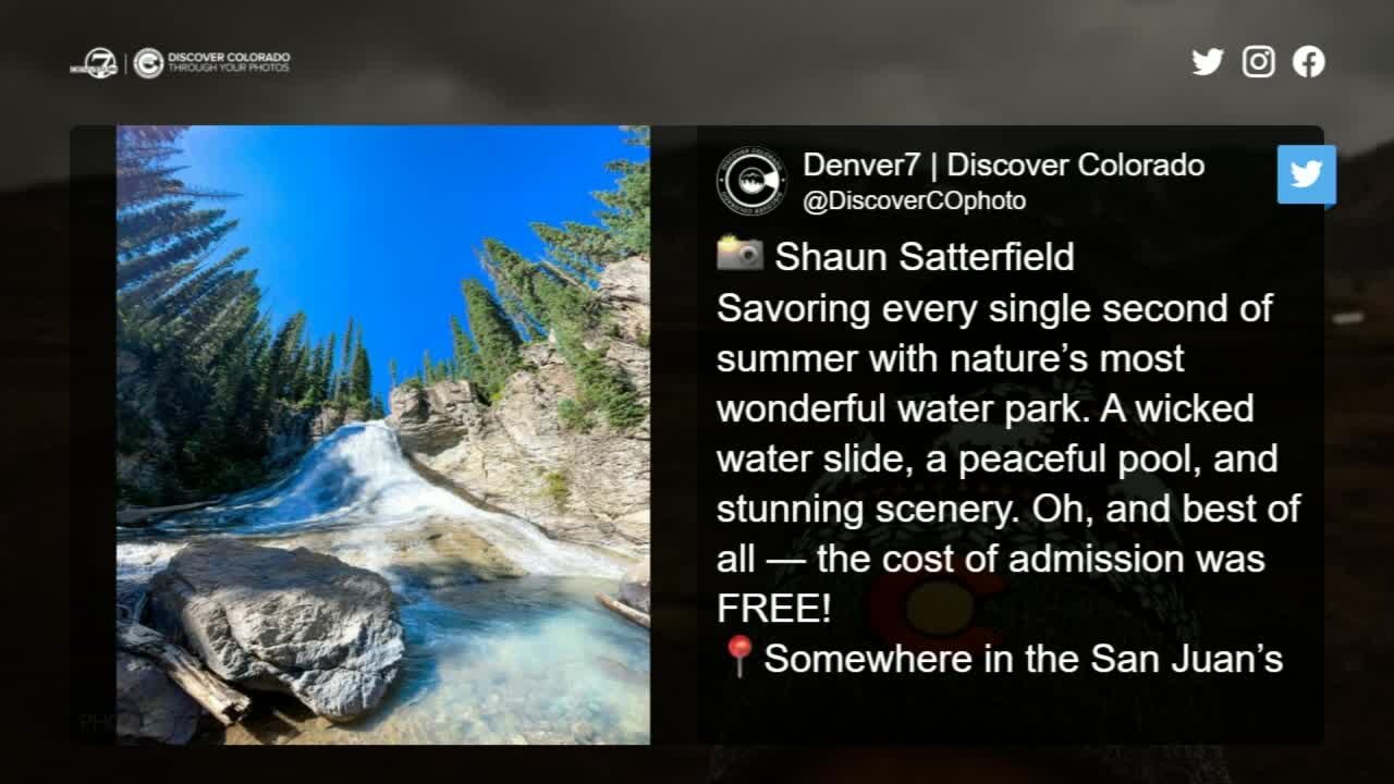 Great waterfall picture from the Discover Colorado page