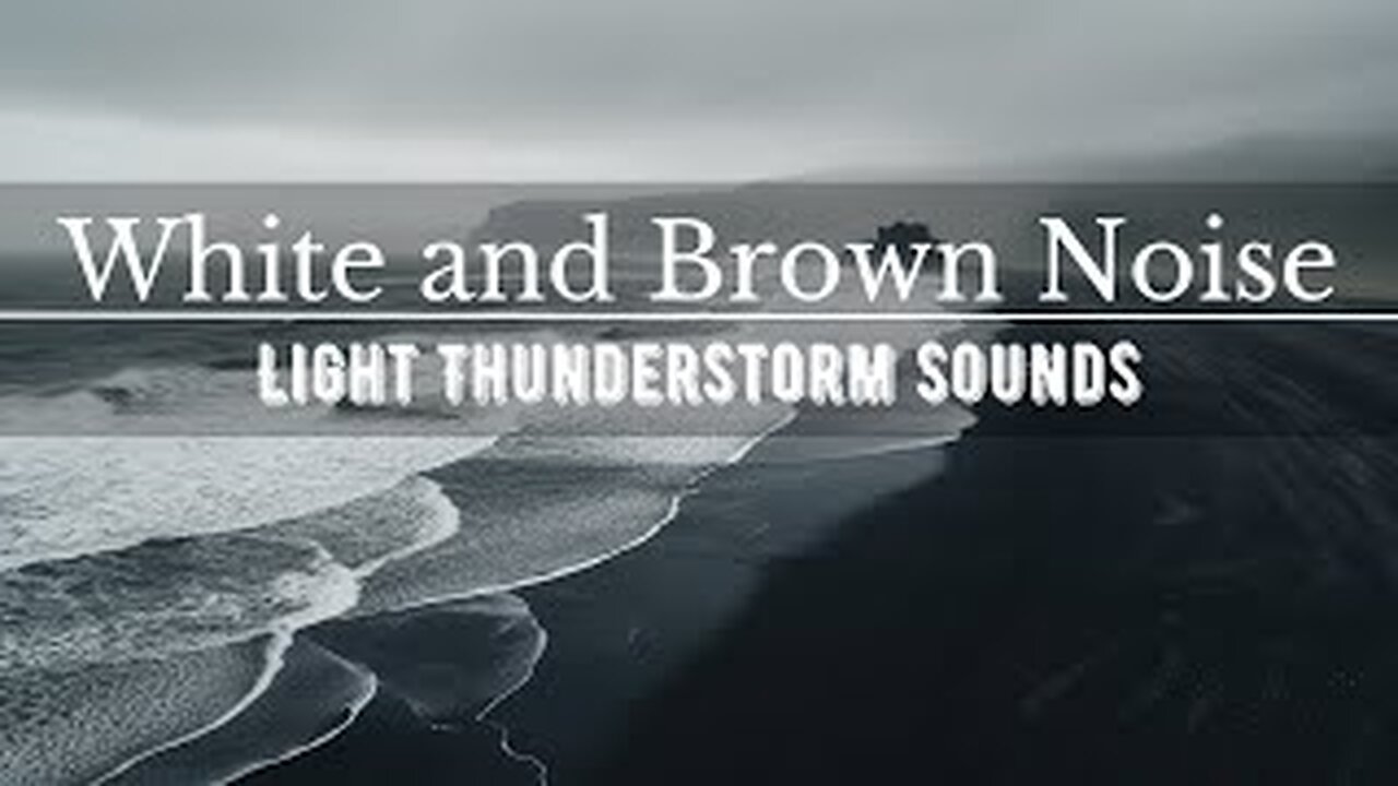 Sleep Waves: White and Brown Noise with Light Thunderstorm Sounds for Tranquil Nights