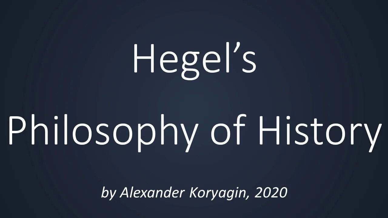 Meditating on Hegel’s Philosophy of History