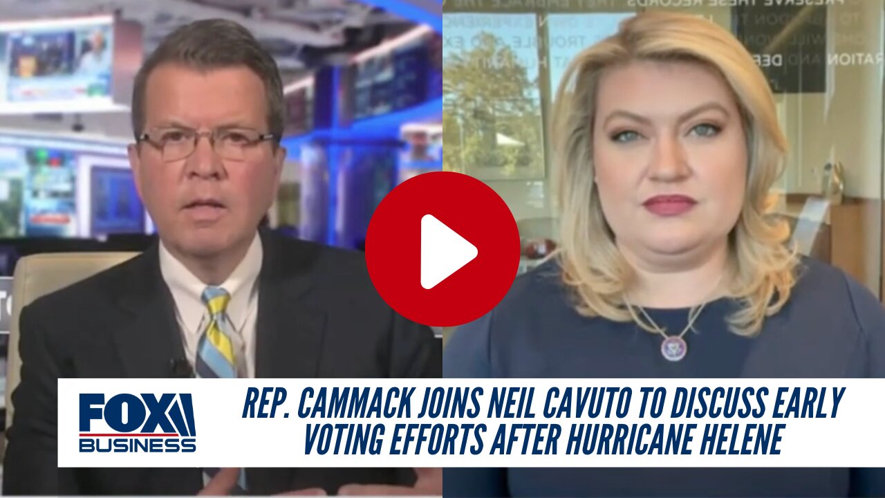 Rep. Cammack Joins Neil Cavuto To Discuss Early Voting Efforts After Hurricane Helene