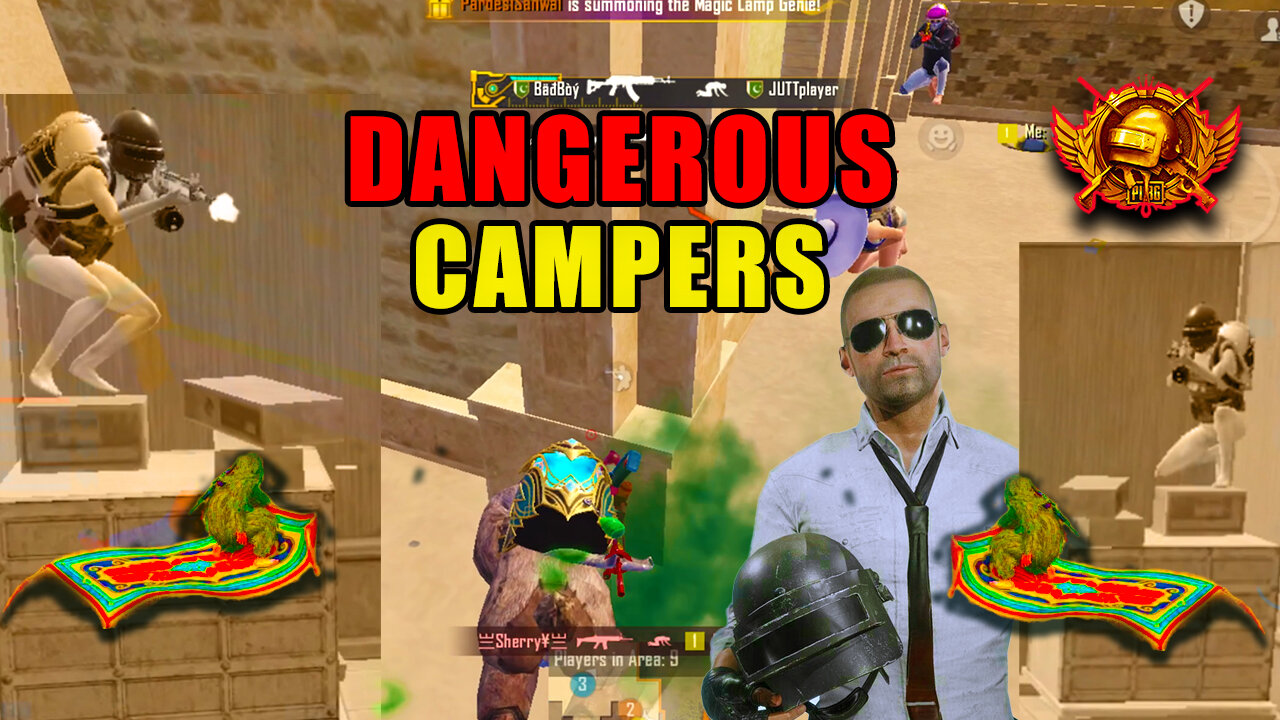 Dangerous Campers 🥵🥵 in Pubgmobile with Funny Voice Over 😂