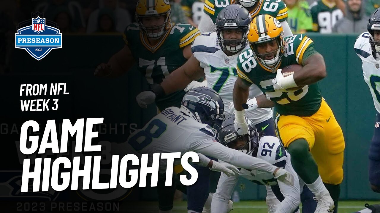 Seattle Seahawks vs. Green Bay Packers Game 2023 Preseason Highlights | NFL