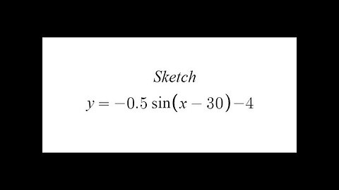 Grade 11 Functions - Sketching a sin function with transformations (ch 6.5)