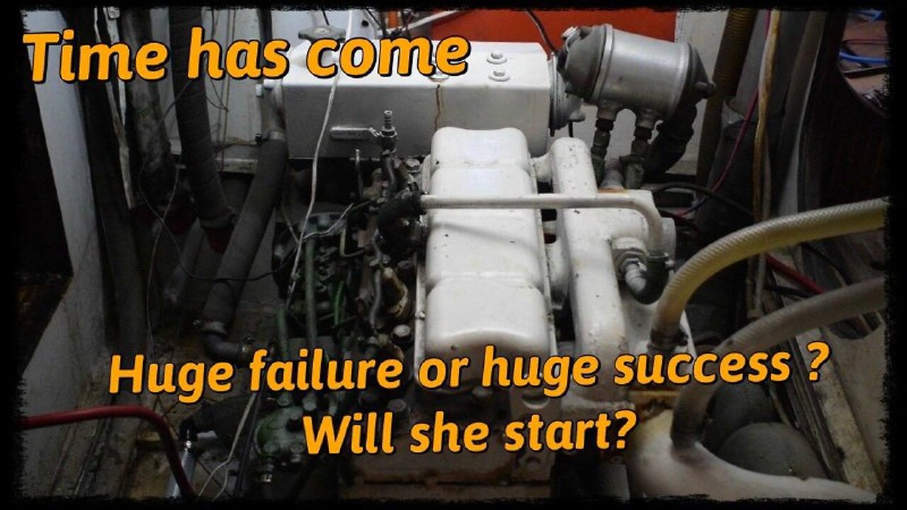 S02E57 raw water gets piped and engine start.? #boat #boatrenovation #boatbuilding #diy