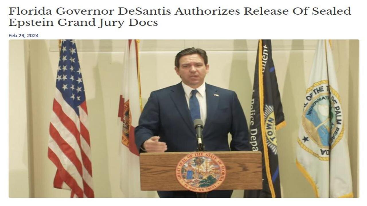 Is Florida Going To Release All Of Its Epstein Docs?