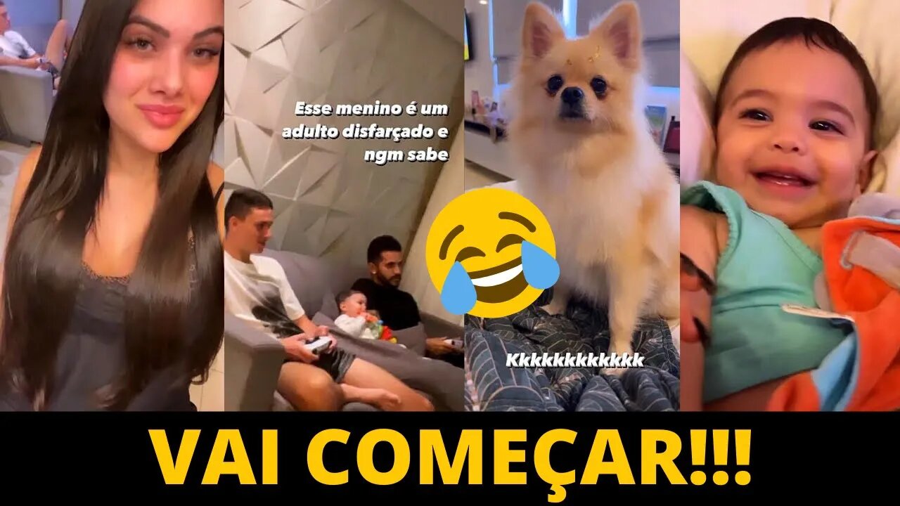 PARA A CASA DA BARRA EMILY GARCIA SE PREPARA E AO MESMO TEMPO SE DIVERTE COM MIGUEL E SOFIA