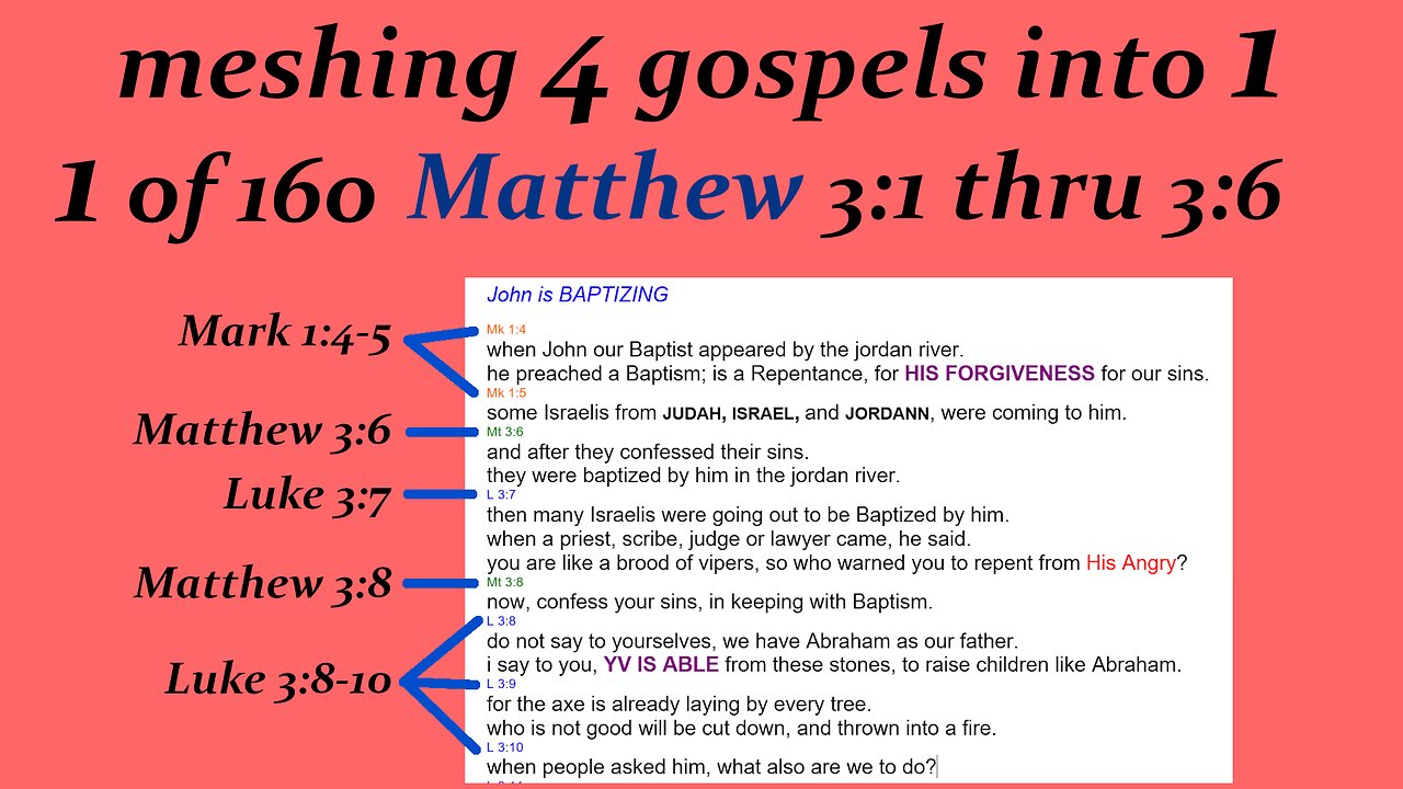 006 Matthew 3-1 Thru 3-6 P-6 [Jesus] [Live]