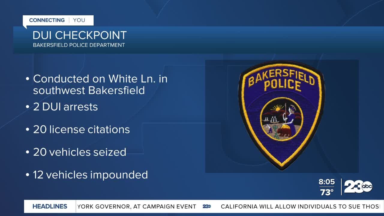 DUI Checkpoint BPD