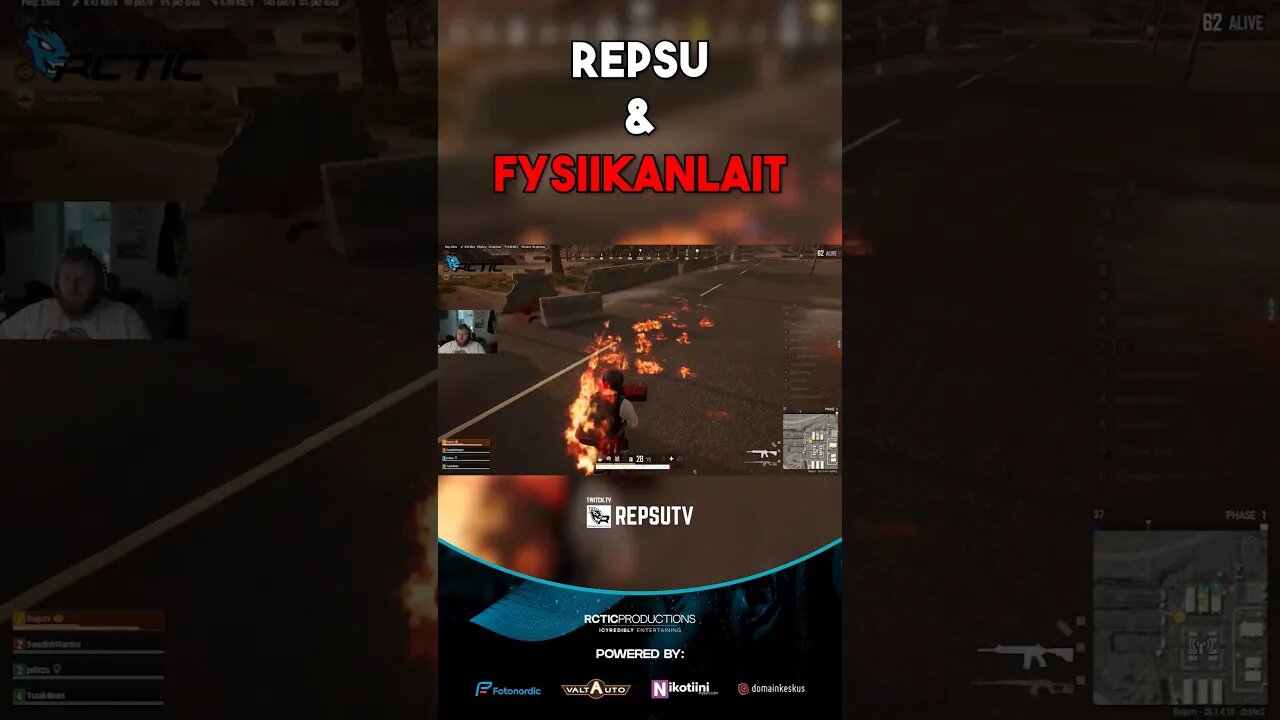 Aloitetaan viikko.. no TULISESTI 🤯🔥 Pyromaani Repsu olkaa hyvä 💁🏻 #pubg #fails #rctic #shorts