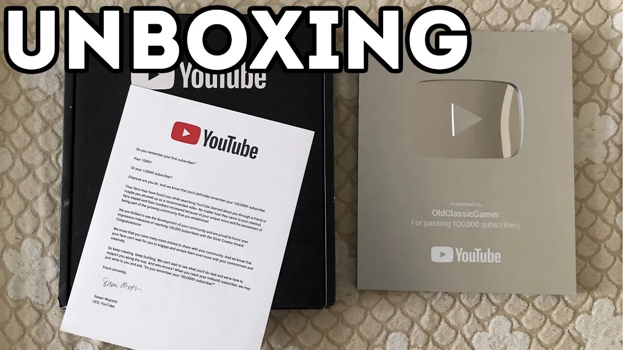 OCG Unboxing - YouTube Silver Play Button - 100.000 Subscribers Creator Award