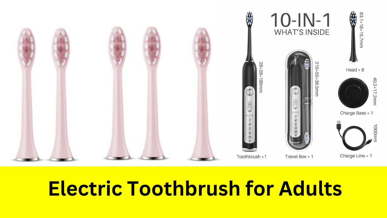 Smart Timer Waterproof Super Sonic Electric Toothbrushes for Adults Techshahin24