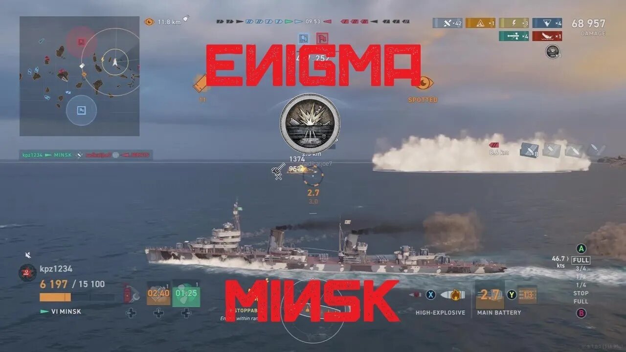 Enigma (Minsk Gameplay Review in World of Warships Legends)