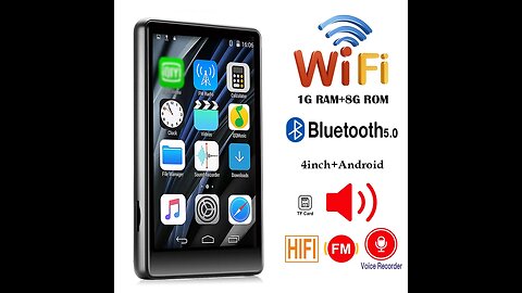 Portable WiFi Bluetooth MP4 MP3 Player 4.0 Inch Full Touch Screen HiFi Sound Mp3 Music Player FM