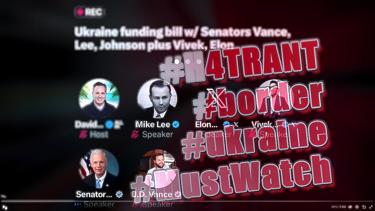 🔥H4TRANT Elon Exposes McConnell’s Secret #Border #Ukraine In X Spaces with Senators!