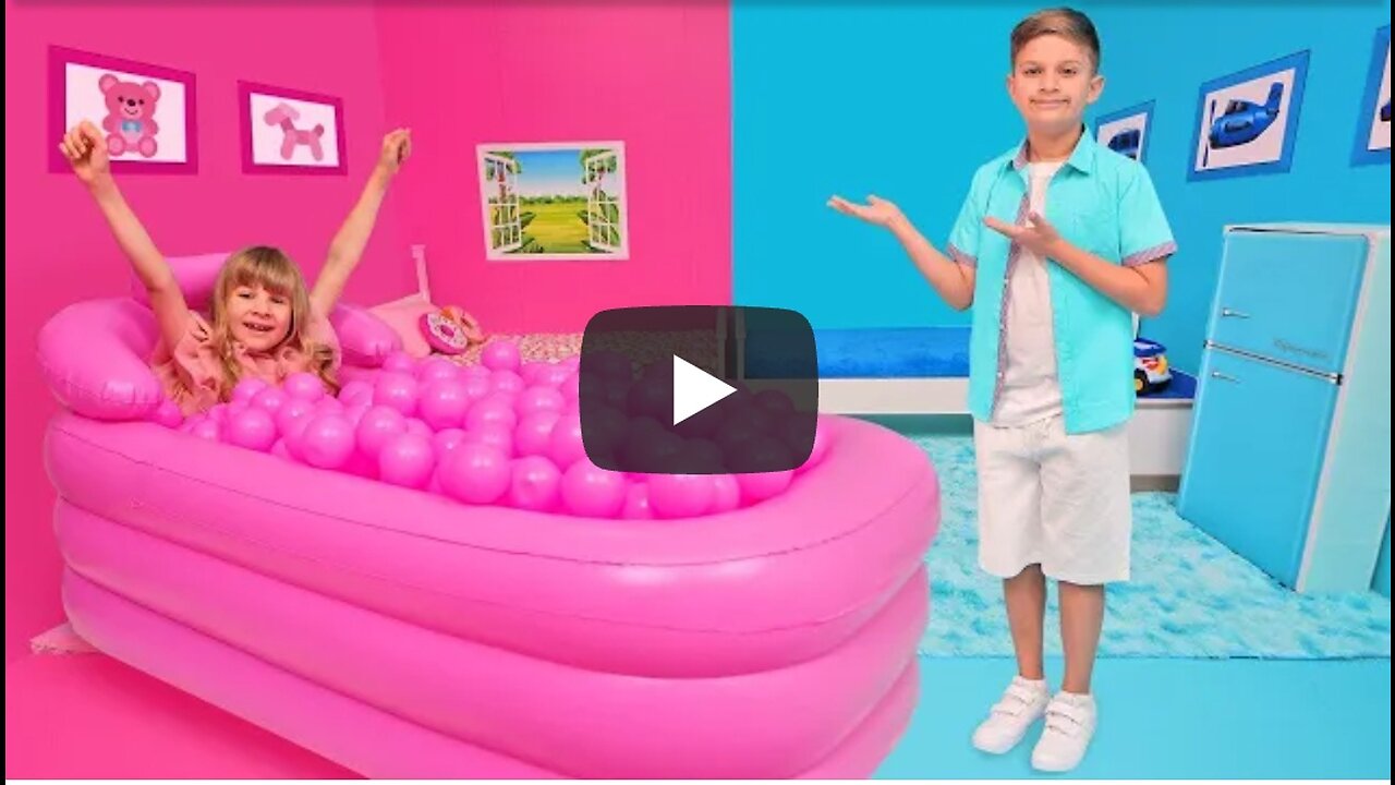 Diana Barbie and Roma Ken Pink vs. Blue Challenge