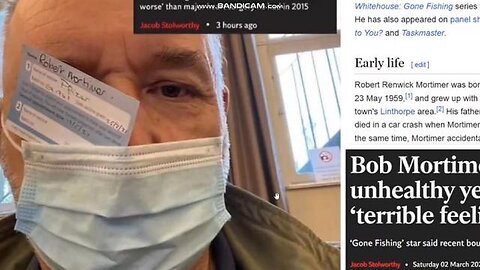 JABBED UP BOB MORTIMER TELLS FANS HE'S BEEN UNHEATHY THIS YEAR