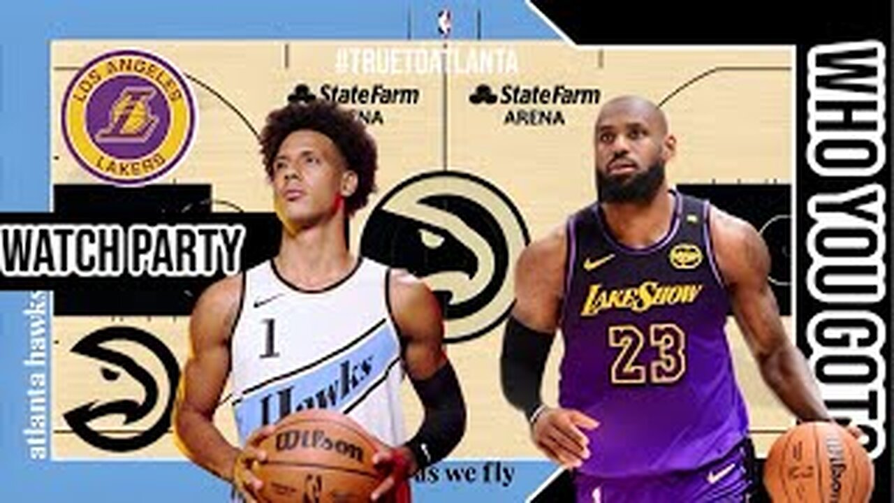 LA Lakers vs Atlanta Hawks | Play by Play | Reaction Watch Party Stream | NBA 2024 GAME 🏀🔥