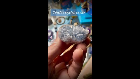 Celestite crystal, cluster