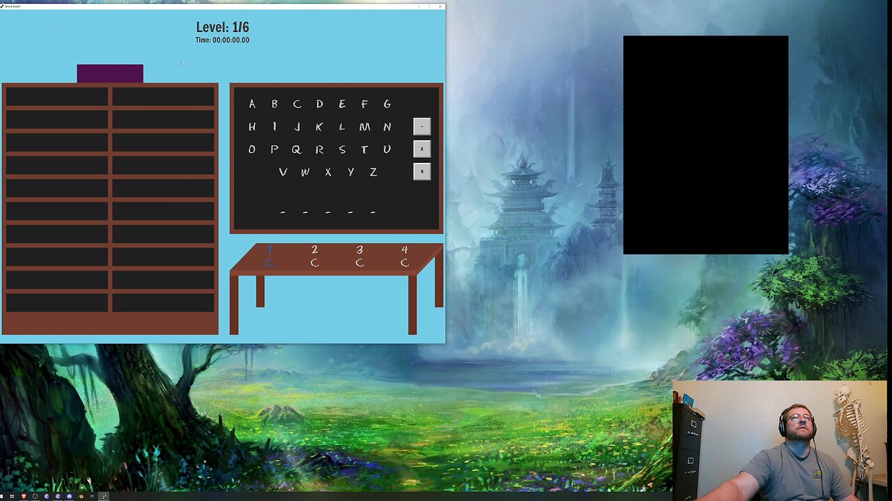 No Game Engine Game Dev: Word Sleuth 012: Screen size independent layout and timers