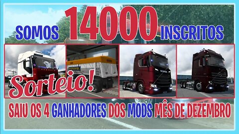 ▶️SORTEIOS DOS 4 MODS SOMOS 14000 INSCRITOS - OBRIGADO E FELIZ ANO NOVOOO CETADOIDO AMIGÃO