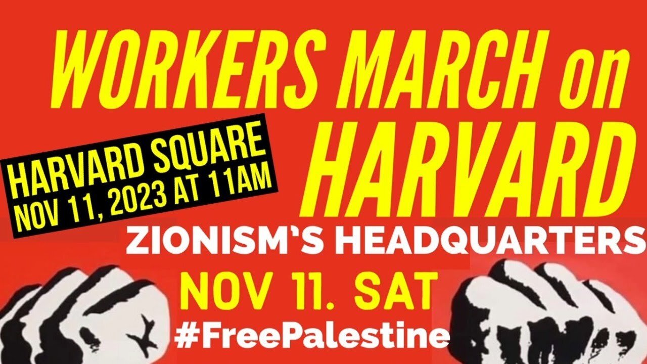 Dr.SHIVA™ LIVE: Harvard Anti-Zionist Protest. WORKERS MARCH on HARVARD Square