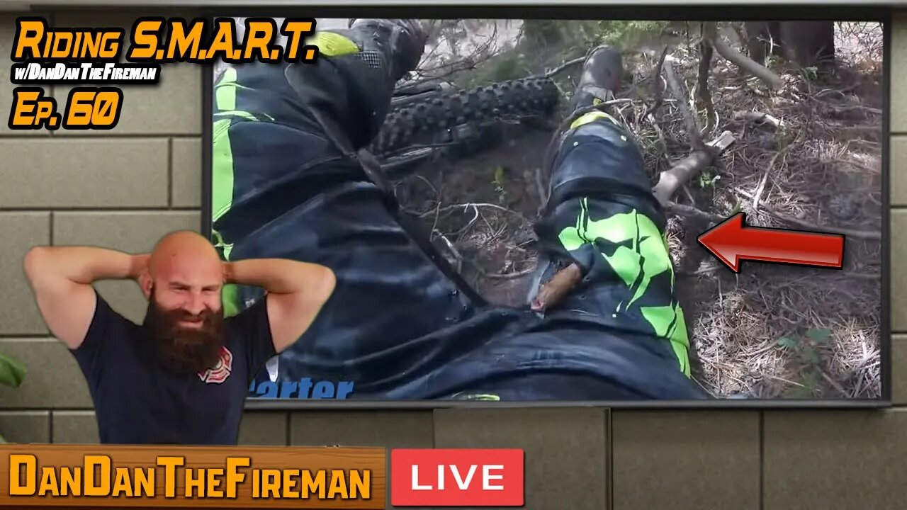 🔴LIVE: A Tree Branch In His LEG / Kaos Riders Review / Riding S.M.A.R.T. 60