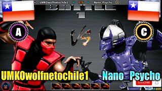 Ultimate Mortal Kombat 3 (UMKOwolfnetochile1 Vs. Nano_Psycho) [Chile Vs. Chile]